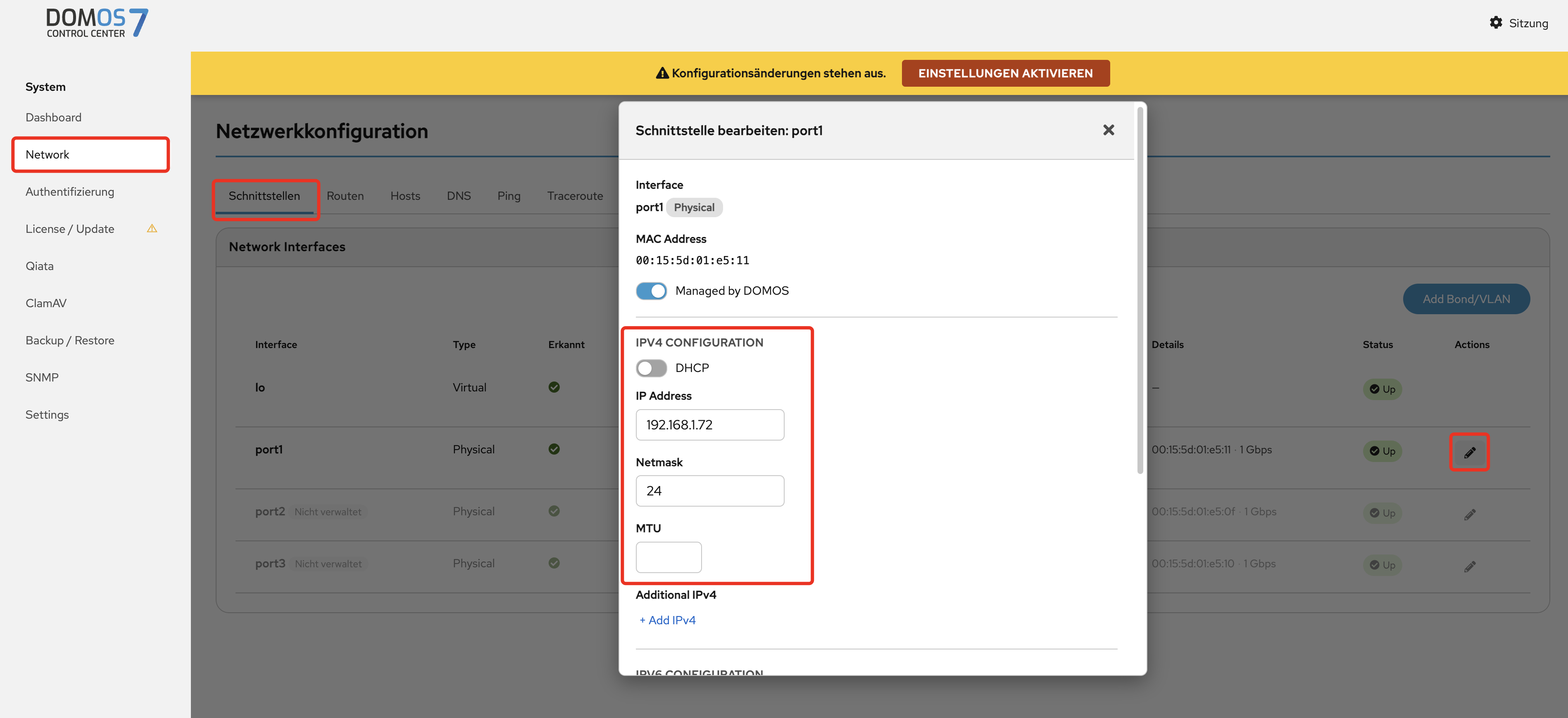 Change IP Address
