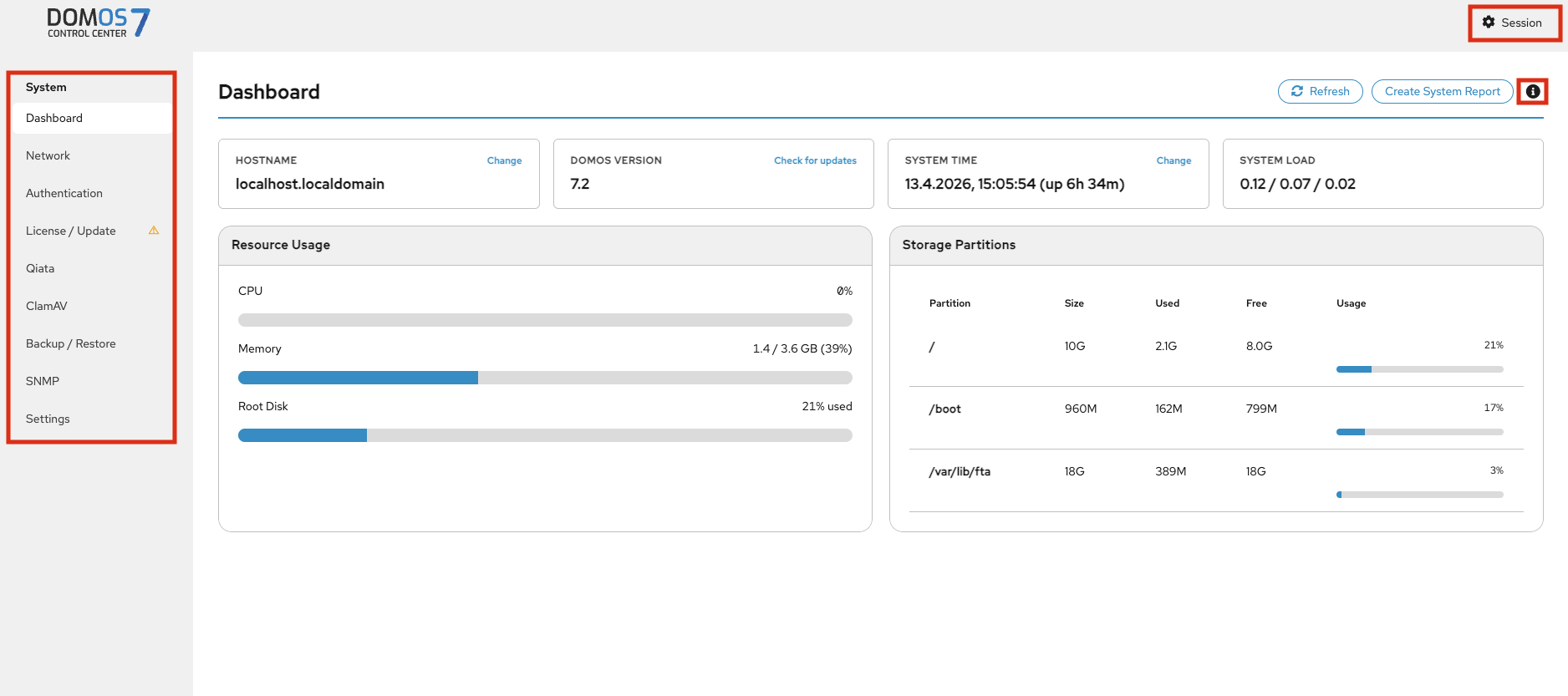 DOMOS7 DASHBOARD