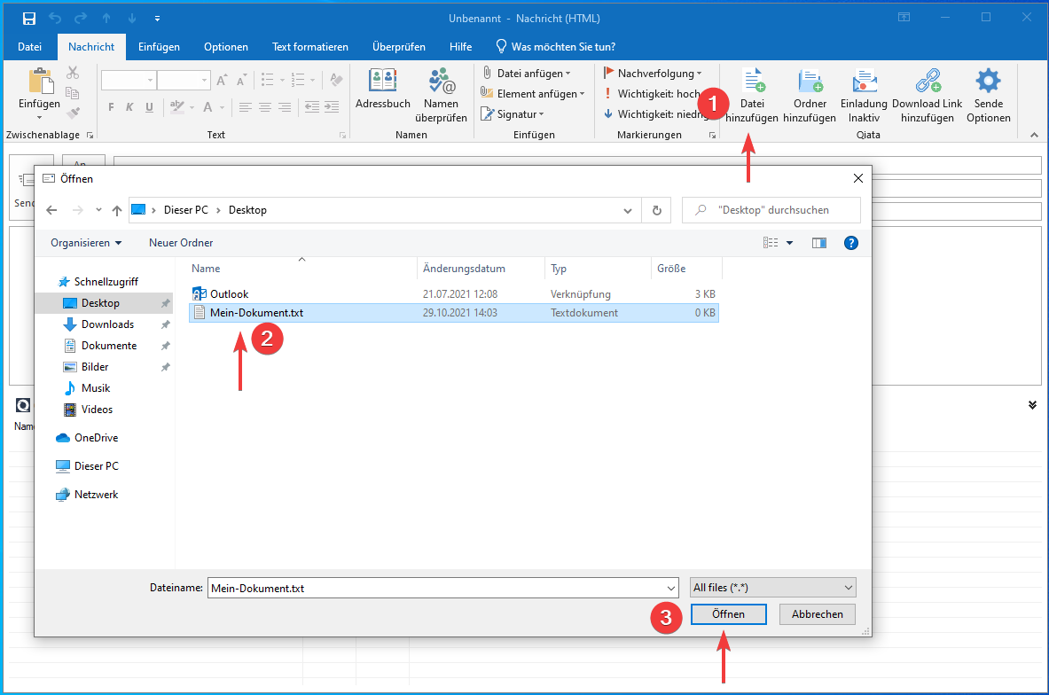 Qiata Dateien hinzufügen