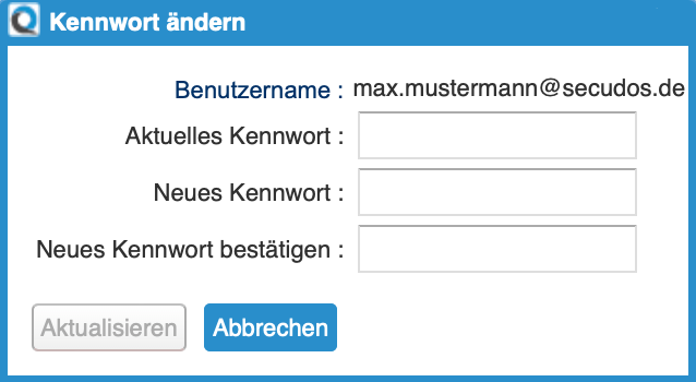 Change Password Dialog