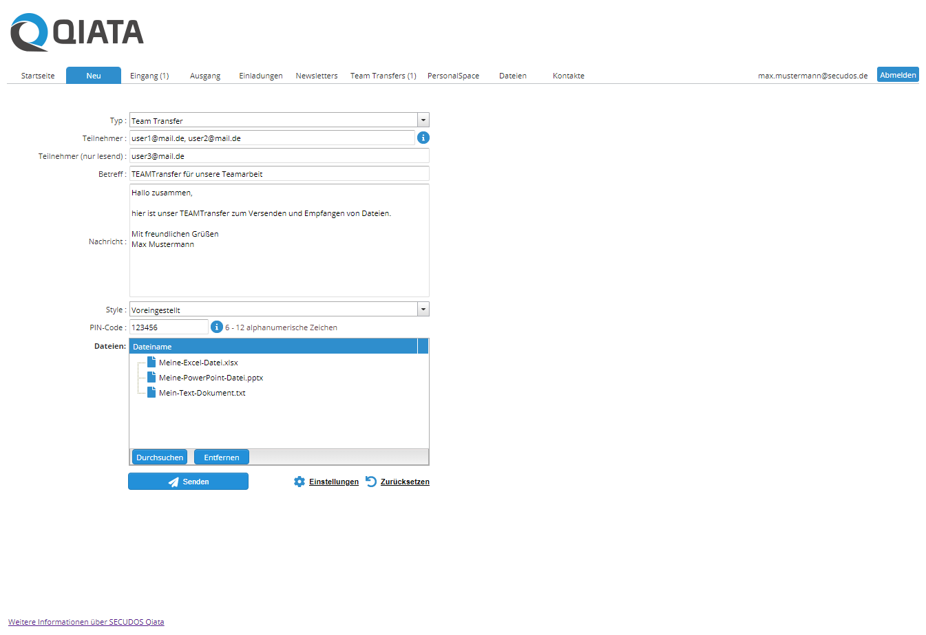 New TeamTransfer Page