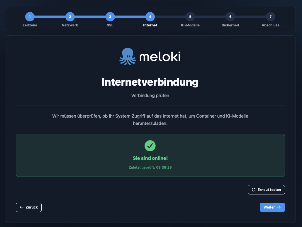 Internetverbindung prüfen