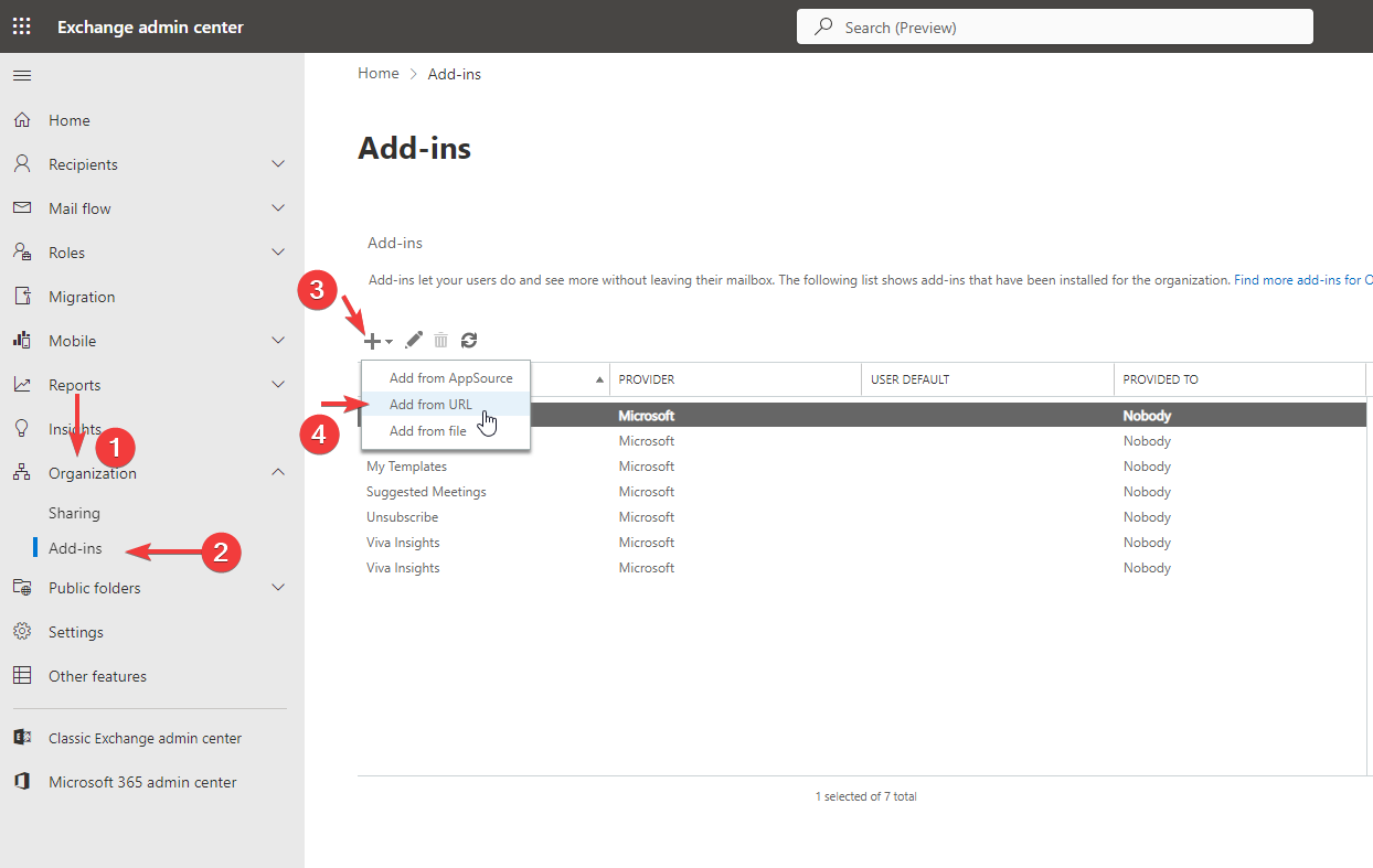 Add new App via Exchange