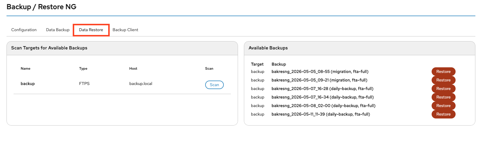 DOMOS7 BACKUP