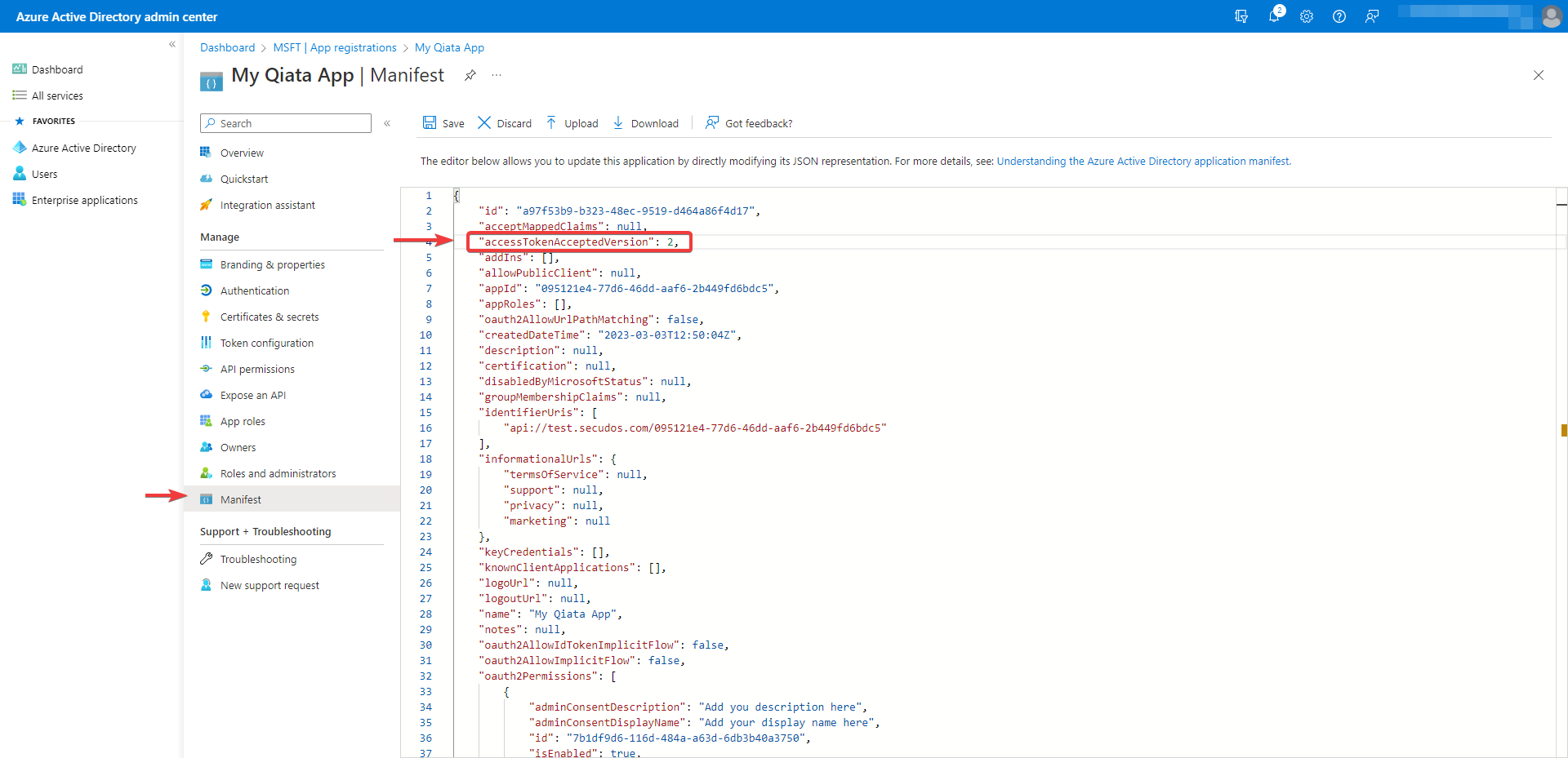 Change Access Token version