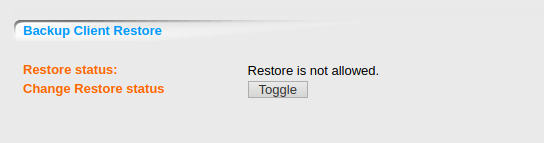 DOMOS BackupNG Backup Client Not Allowed