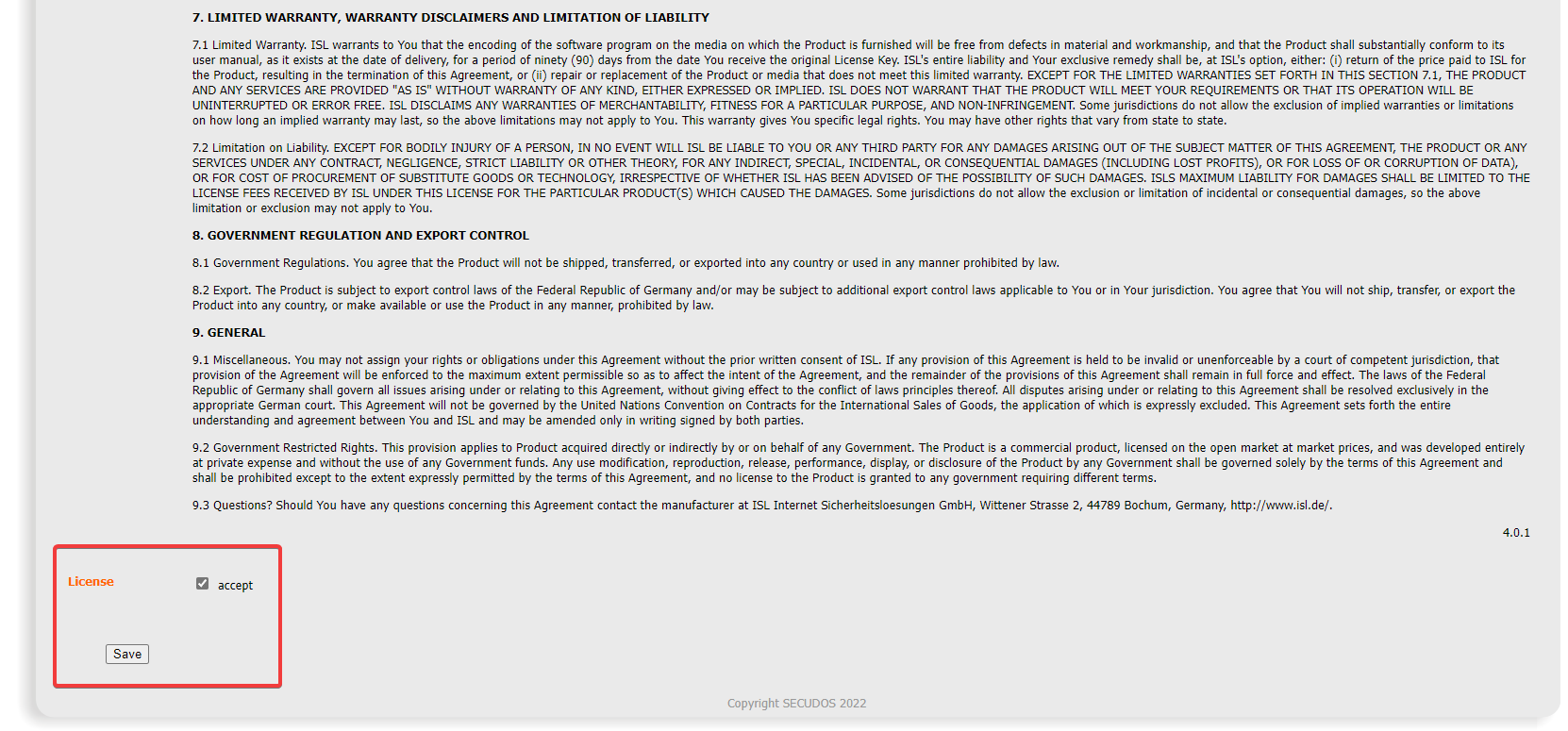 DOMOS6 ARP-GUARD EULA