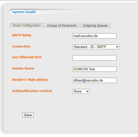 DOMOS6 System Emails