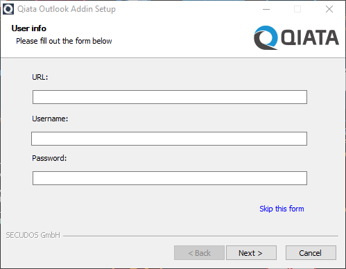 Fill-in-form Installer