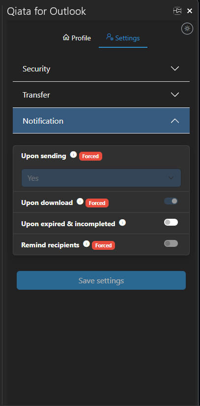 Notification Settings