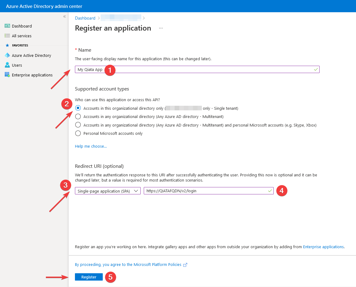 Register application