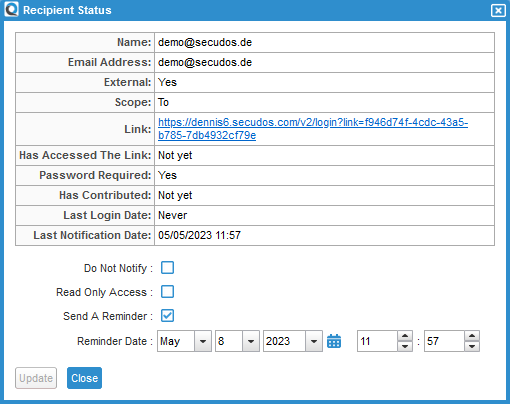 Team Transfer Recipient Status