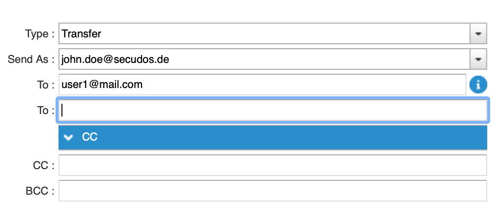 More Email Address boxes