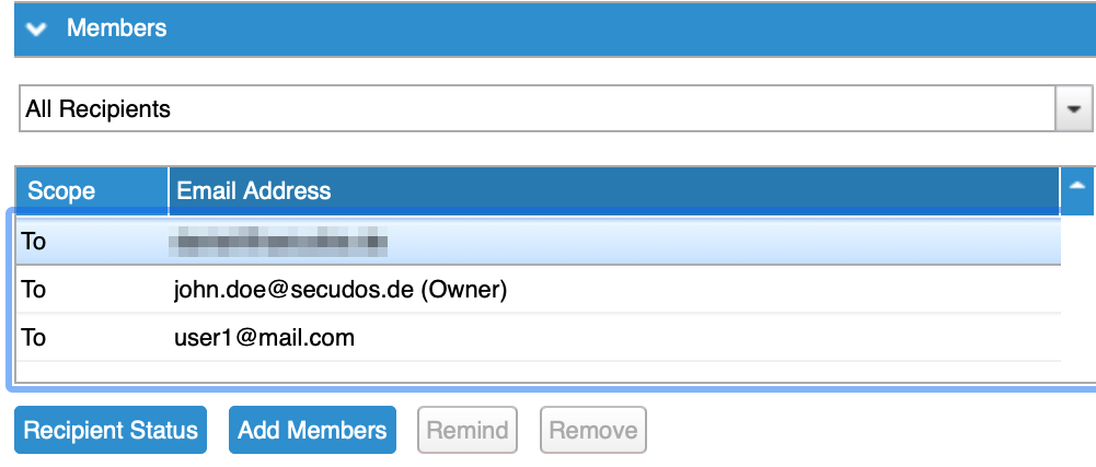 Expanded Members Section