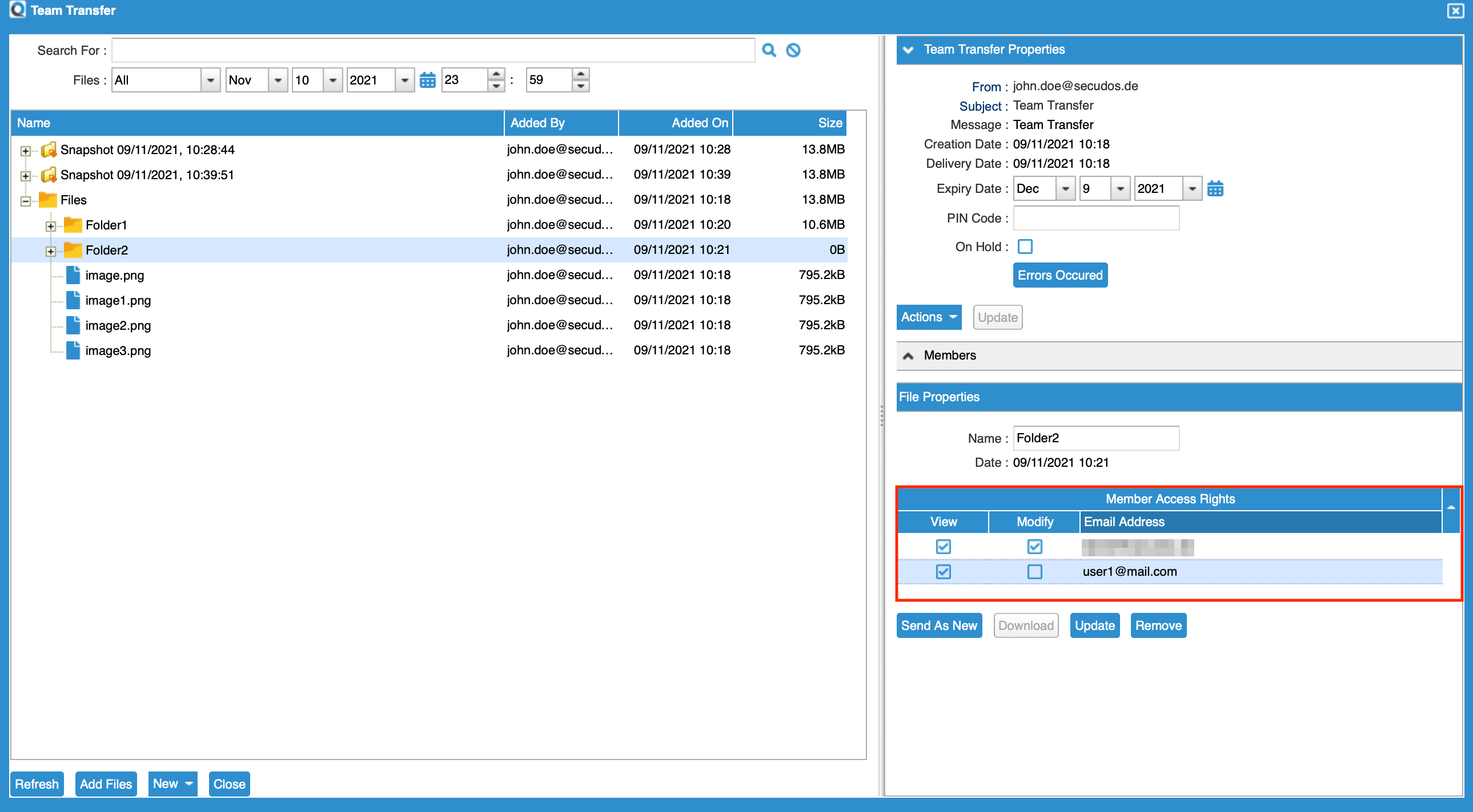 Member Access Rights
