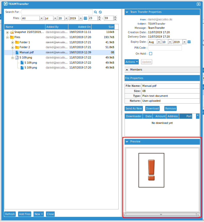 Error with Previewing a File